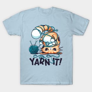 Yarn It! - Cute Silly Cat T-Shirt